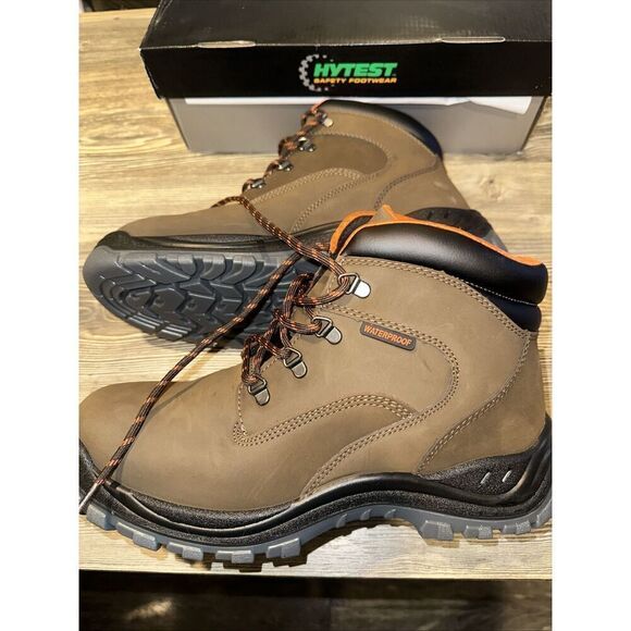 Hytest DA 6" Knox WP ST EH Brown Steel Toe Boots. Size 12W. Waterproof. NWT. - Picture 6 of 9
